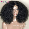 Kinky curly HD full lace human hair closure frontal wig for black women afro wig HD lace wig raw hair wholesale vendors